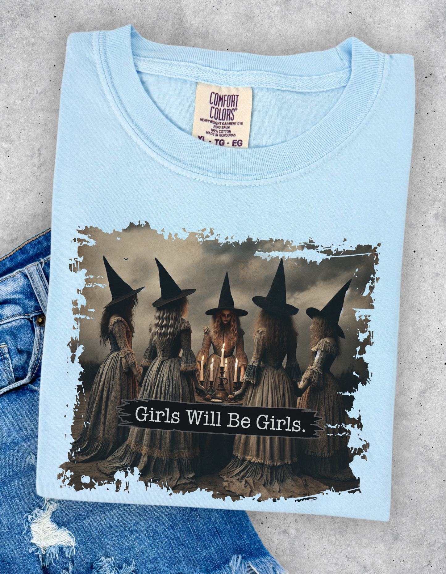 Girls will be girls witches graphic tee
