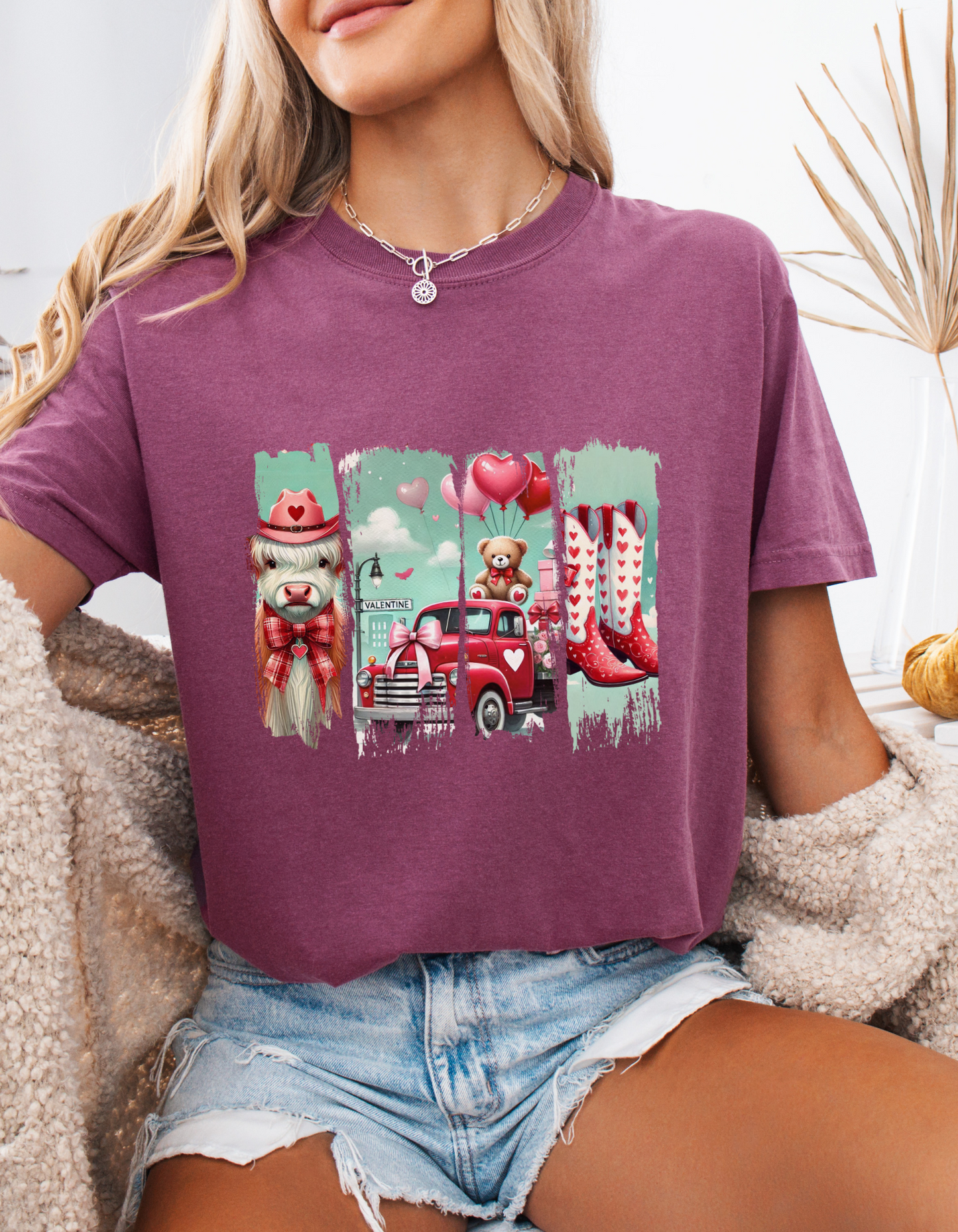 Valentines collage graphic tshirt