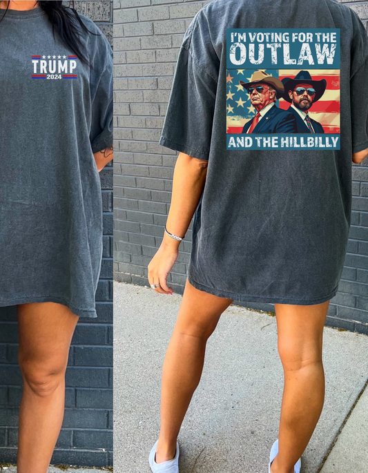 Voting for the outlaw and the hillbilly tee