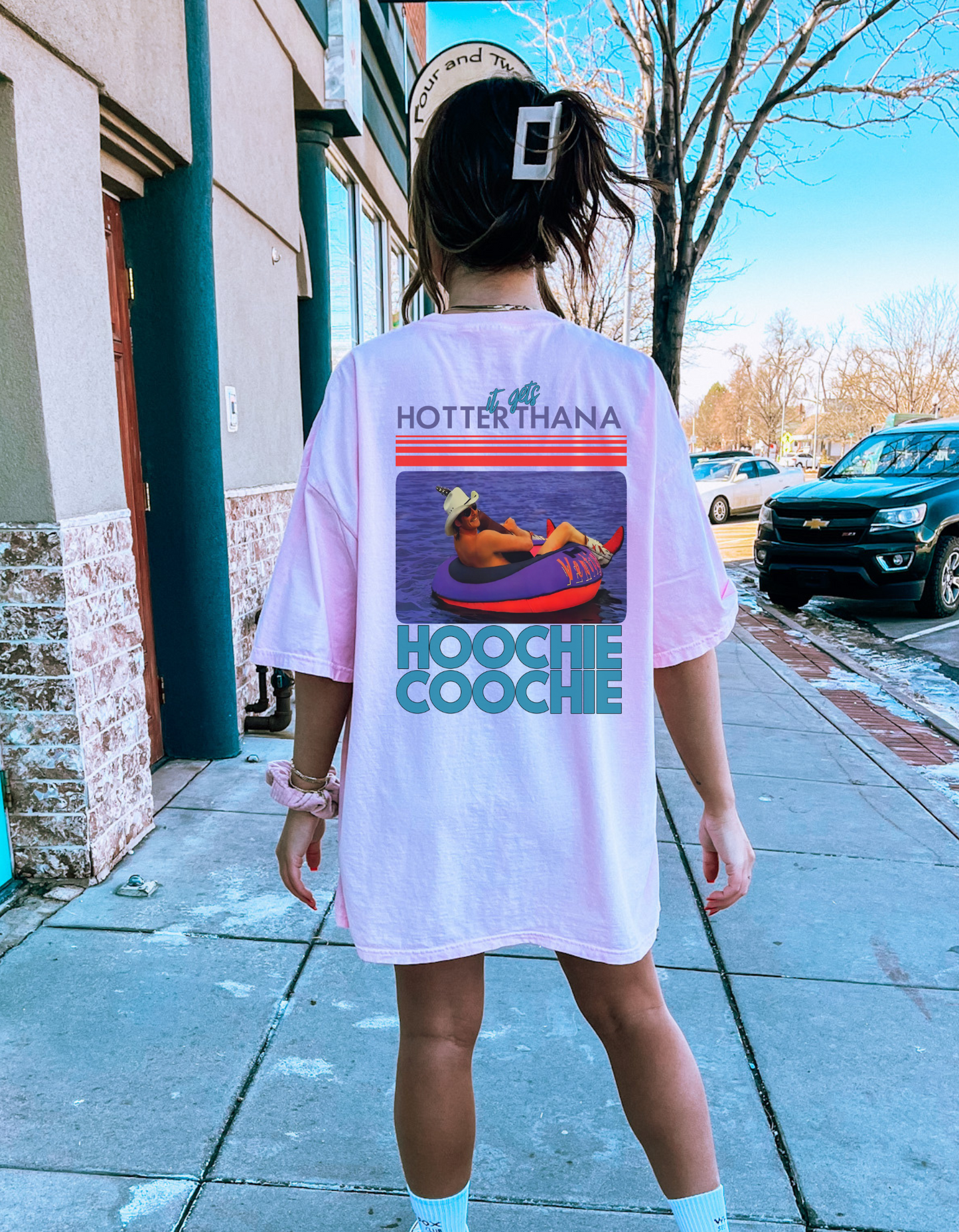 Hotter than a hoochie Coochie graphic tee