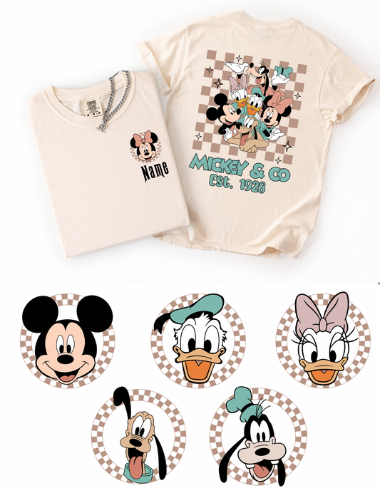 Customizable Family Mickey and Friends Graphic Tees