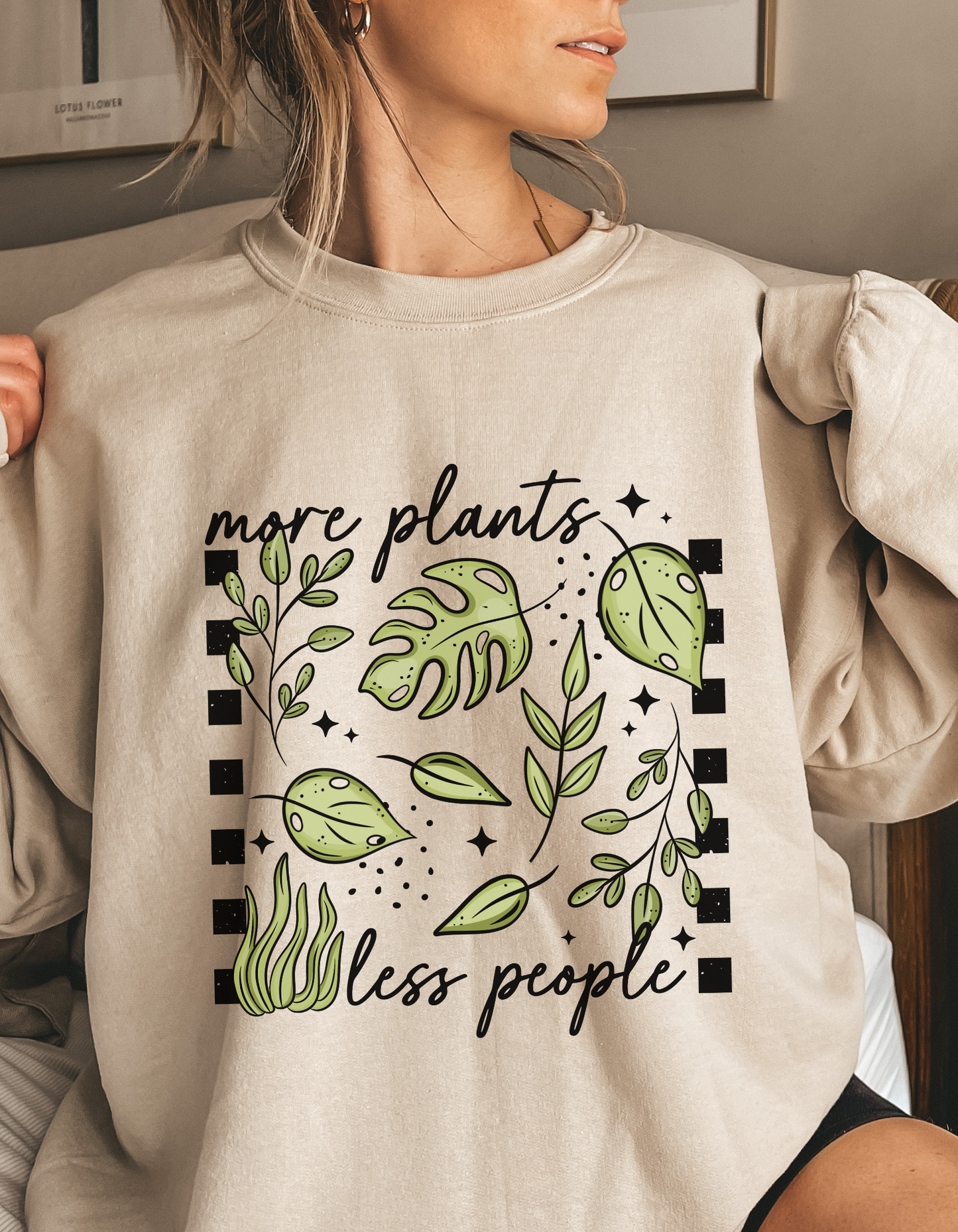 More Plants Less People Crewneck