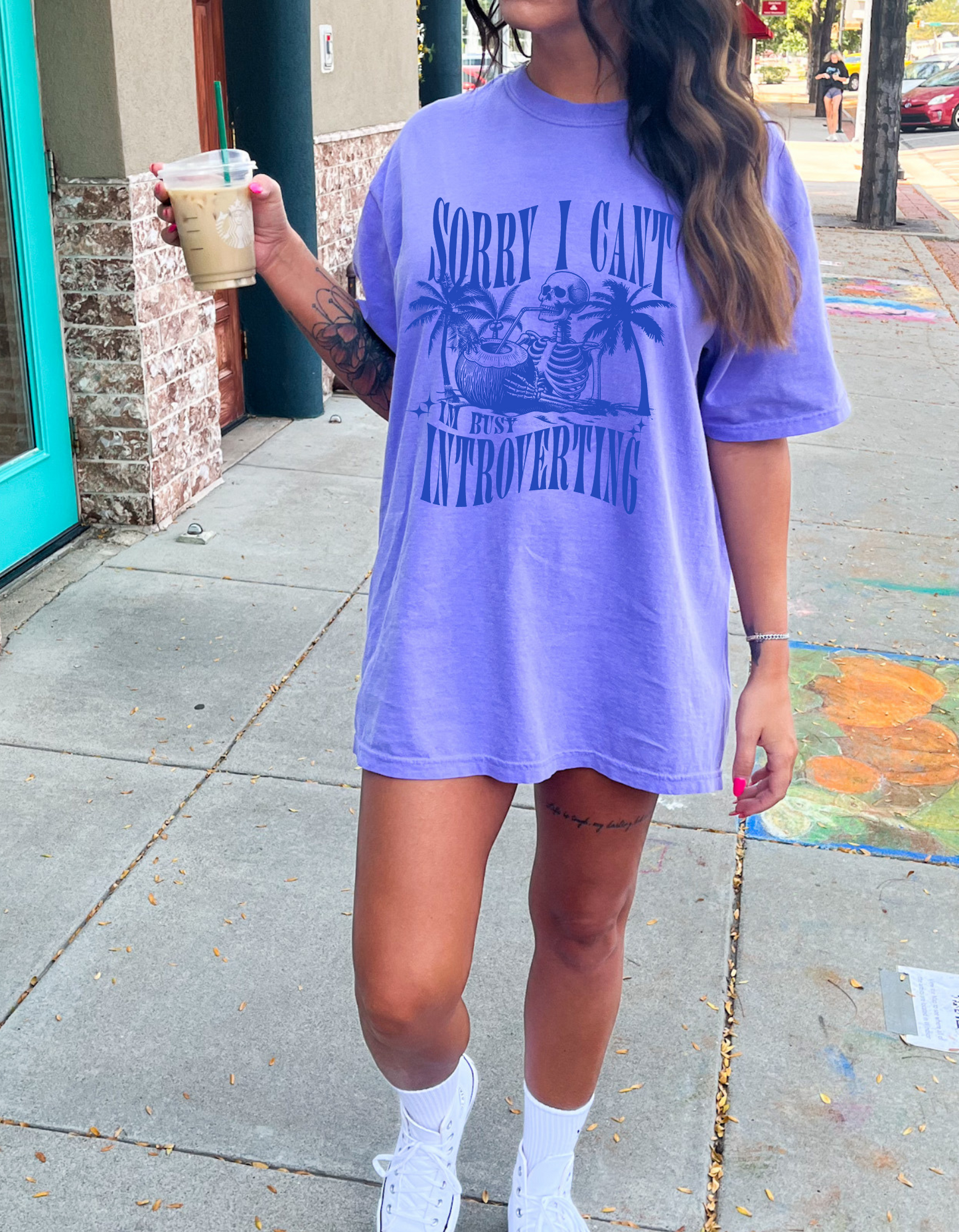 I’m introverting graphic tshirt