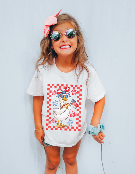 Fourth of July goose youth tees
