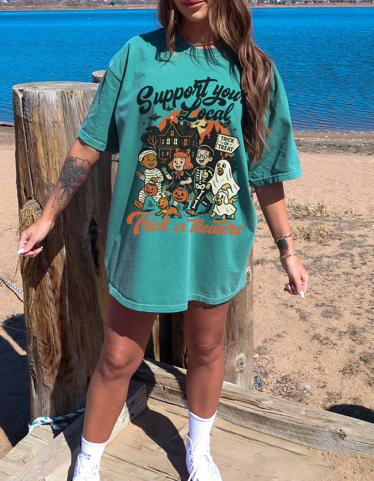 Support trick or treaters graphic tee