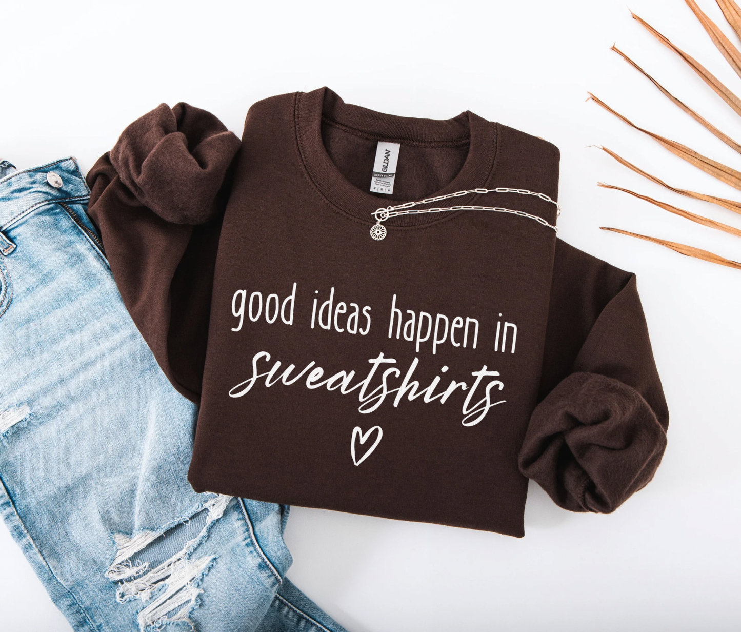 Good Ideas Happen in sweaters crewneck sweater