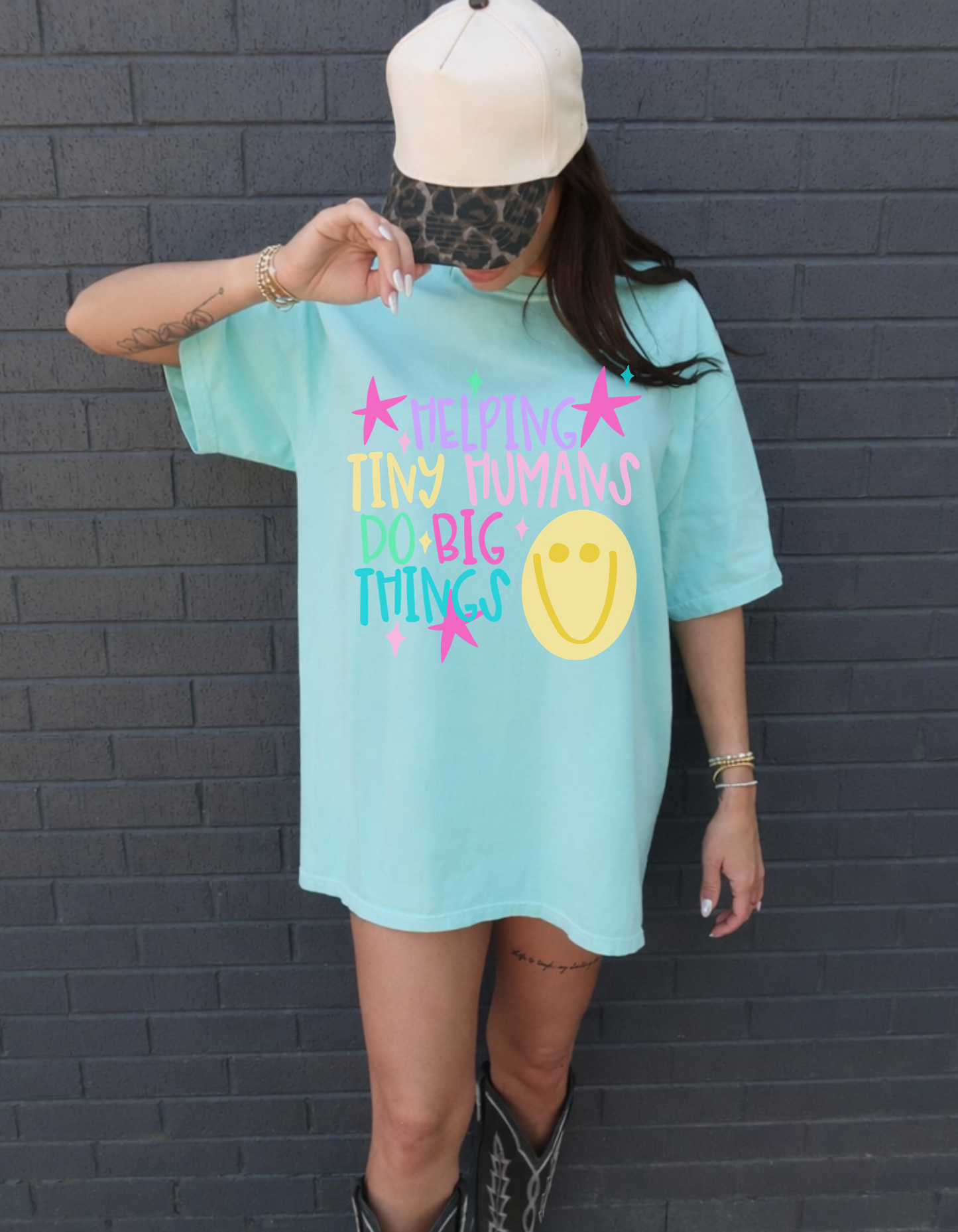 Helping tiny humans Graphic tee