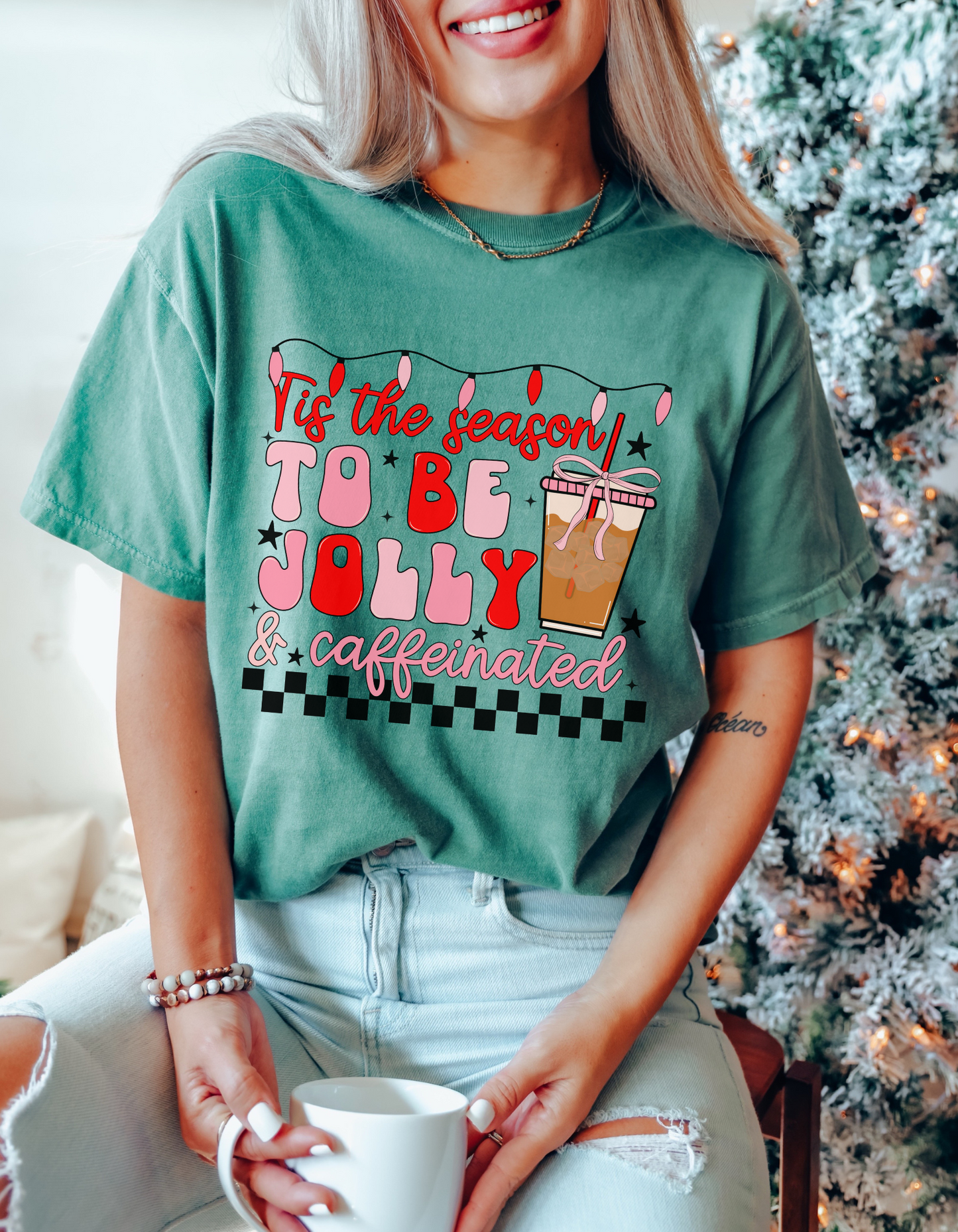 Tis the Season to be Caffeinated Graphic Tee
