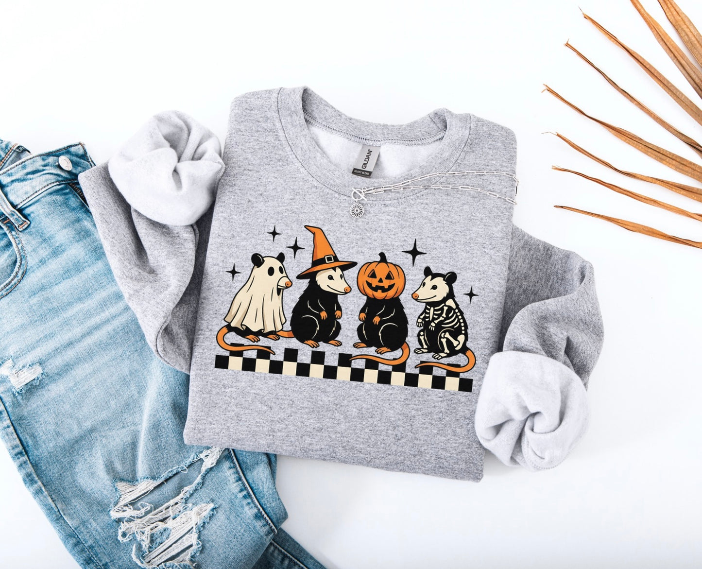 Halloween Possums Crewneck Sweater