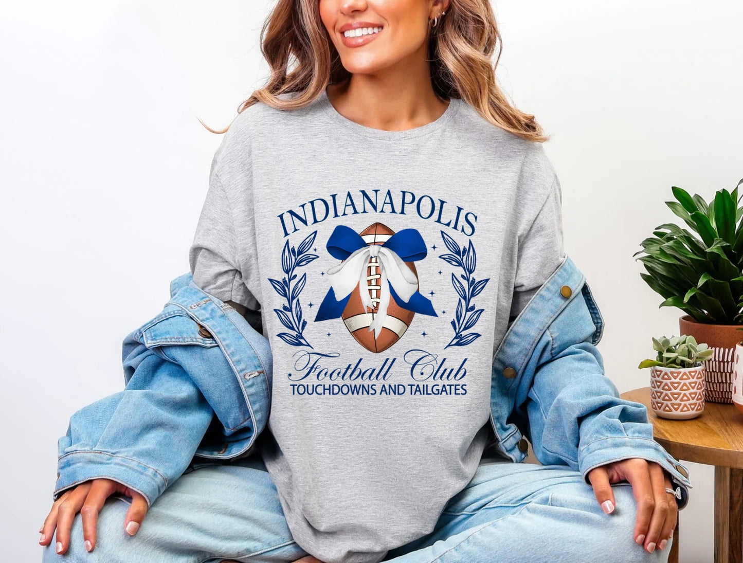 Football Team Bow Graphic Tees
