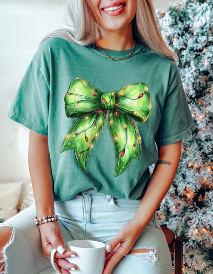 Grinch lights coquette tshirt
