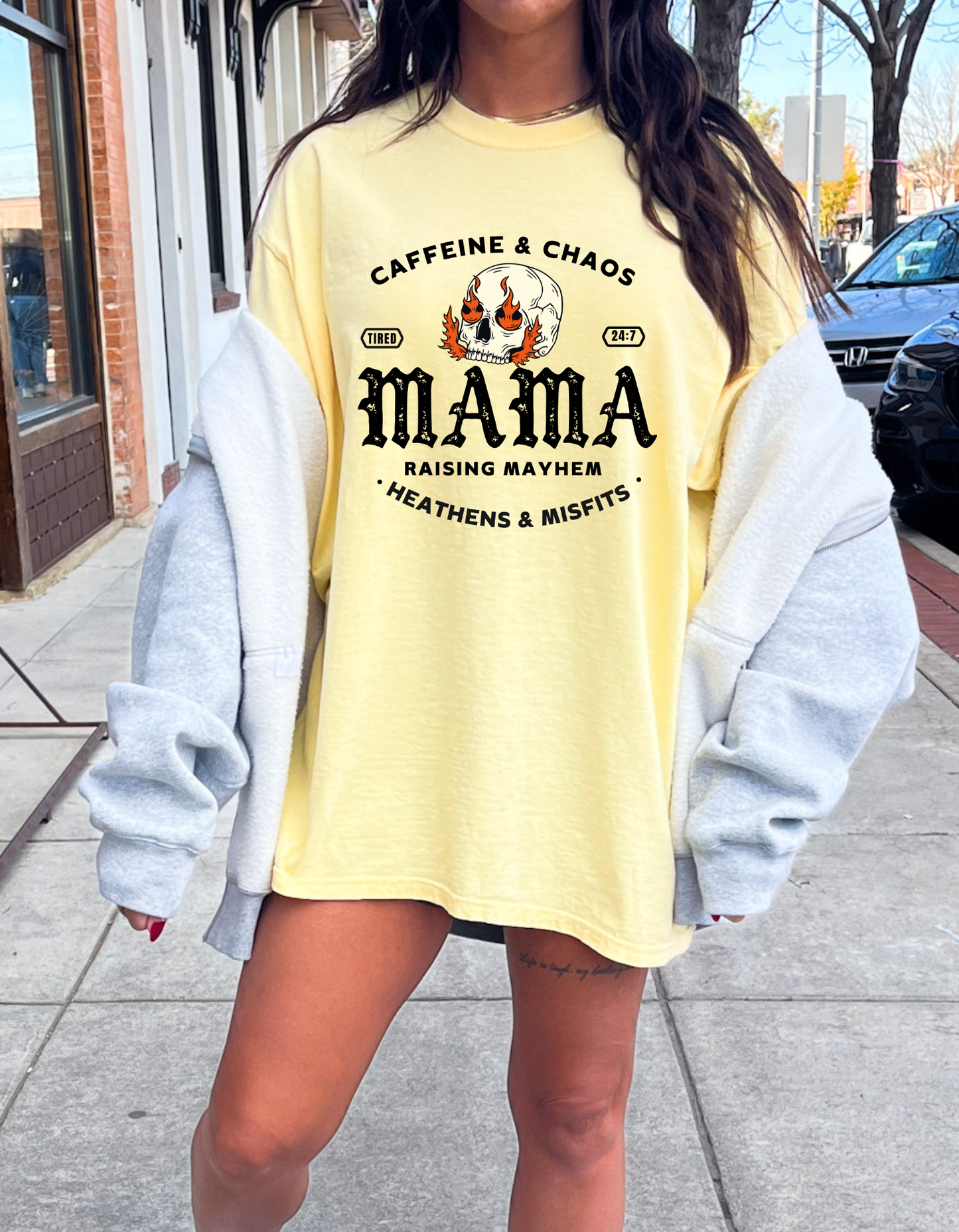 Caffeine and chaos Mama Graphic Tee