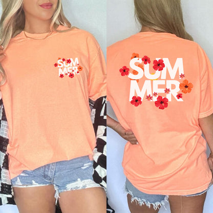 Summer Floral Graphic Tshirt