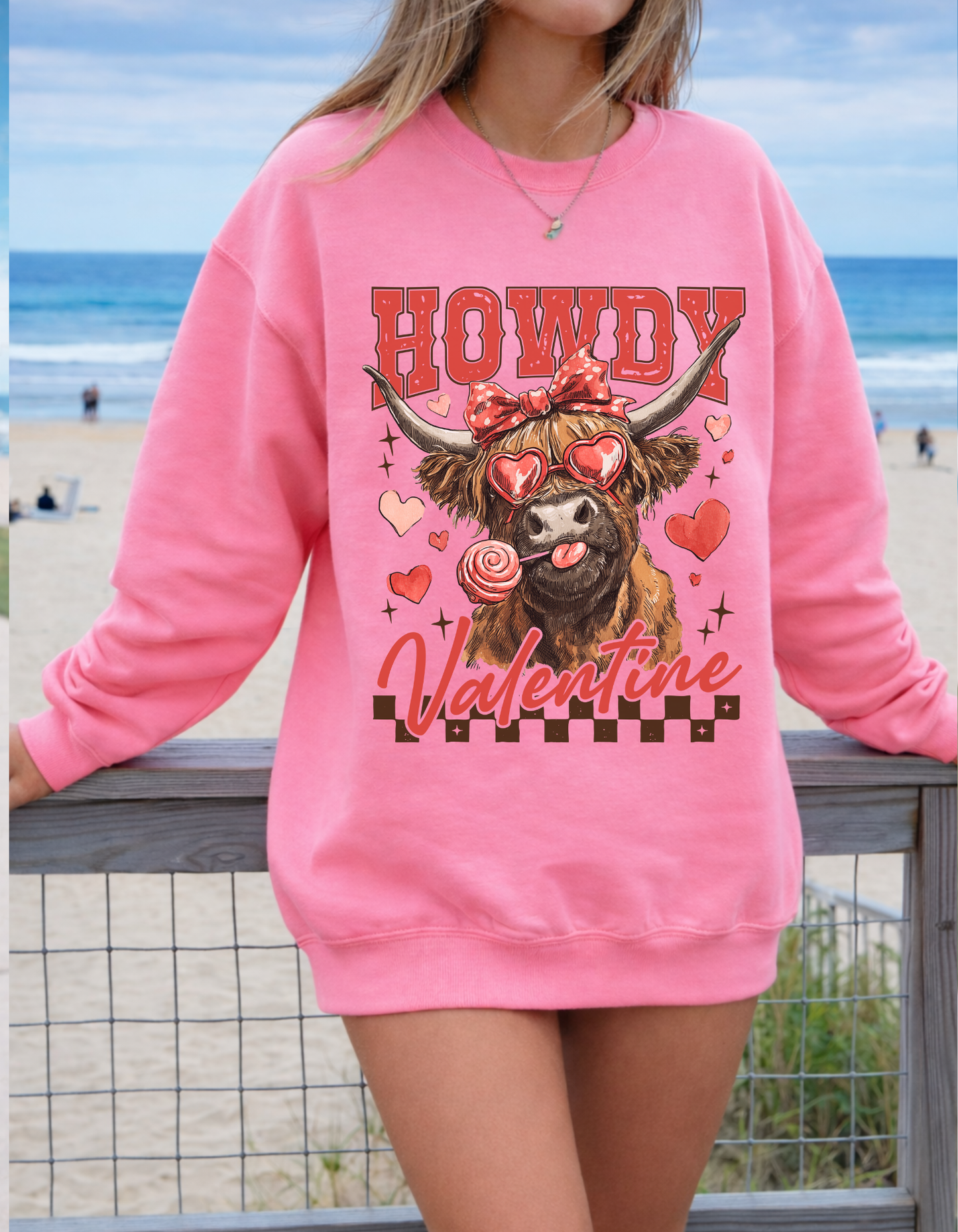 Howdy Valentine Crewneck Sweater