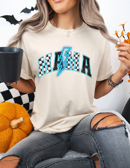Neon blue mama tee