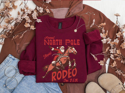 North Pole Rodeo Crewneck Sweater
