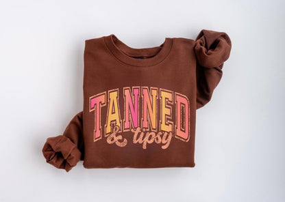 Tanned and Tipsy Crewneck Sweater