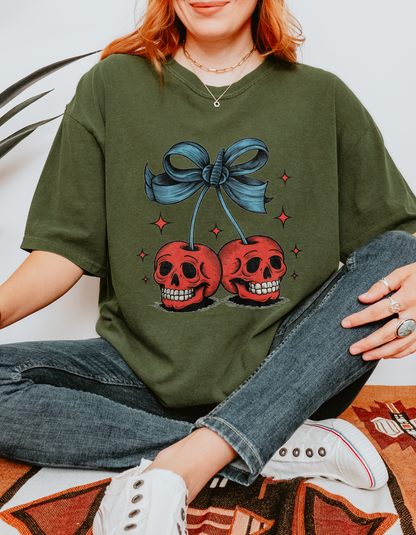 Skeleton cherries tshirt
