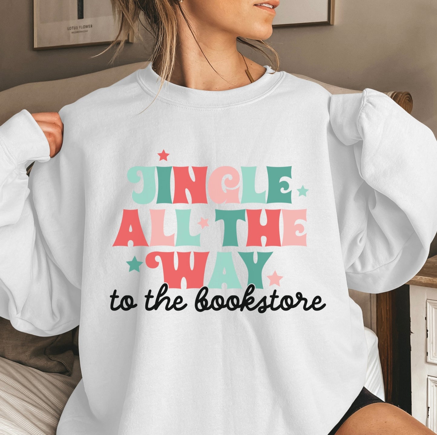 Jingle to the bookstore Crewneck sweater
