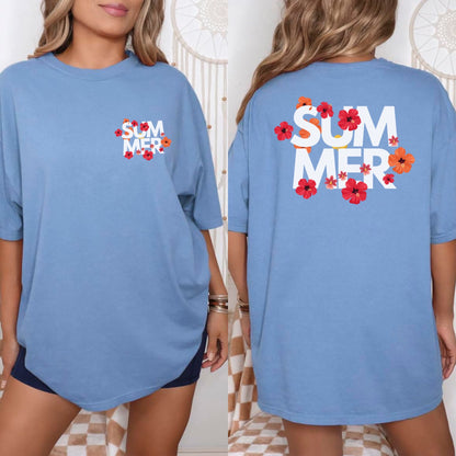 Summer Floral Graphic Tshirt