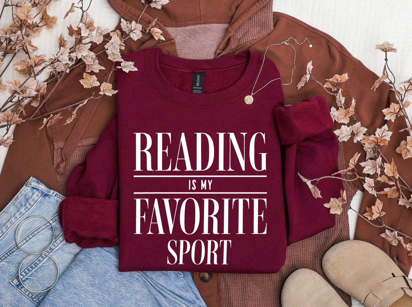 Reading is My Favorite Sport Crewneck Sweater