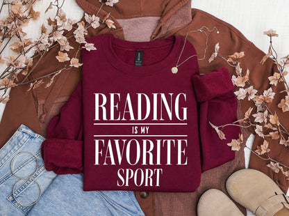 Reading is My Favorite Sport Crewneck Sweater