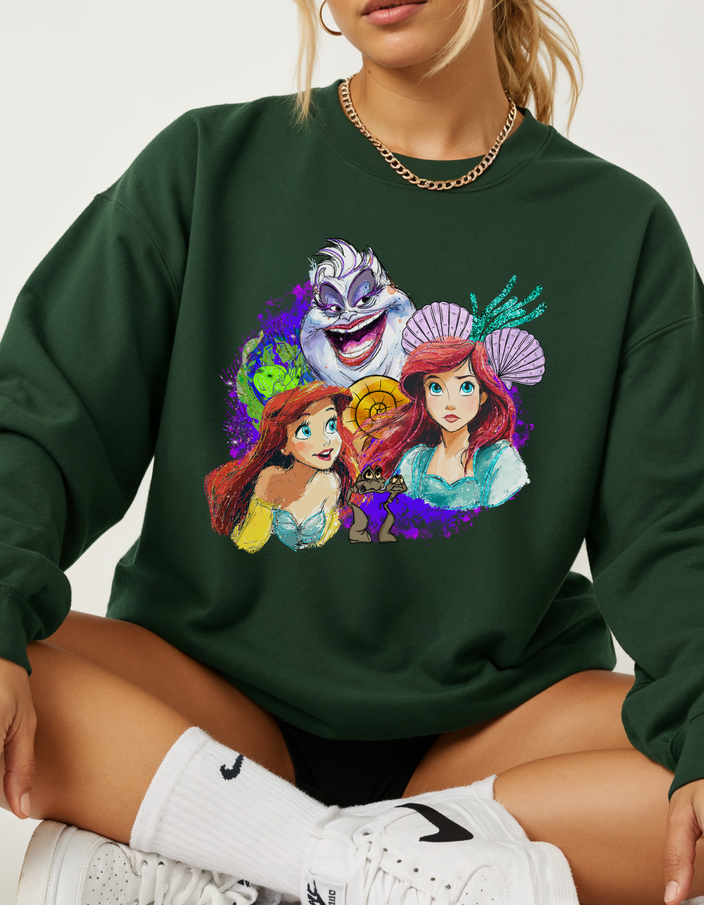 (Pre-order) Little Mermaid Collage Crewneck Sweater
