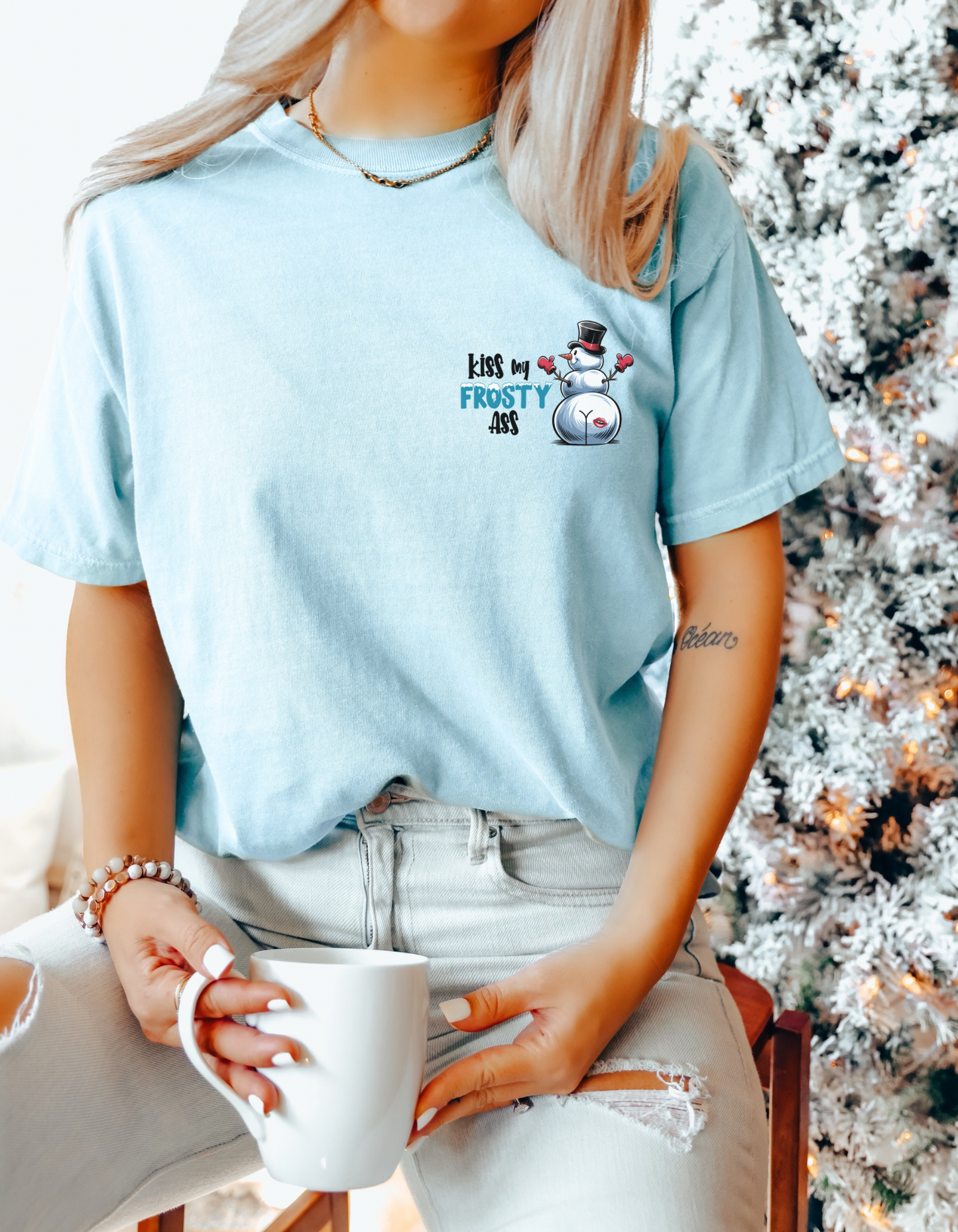 Kiss My Frosty Ass Pocket Graphic Tshirt by