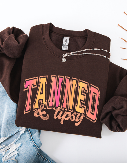 Tanned and Tipsy Crewneck Sweater
