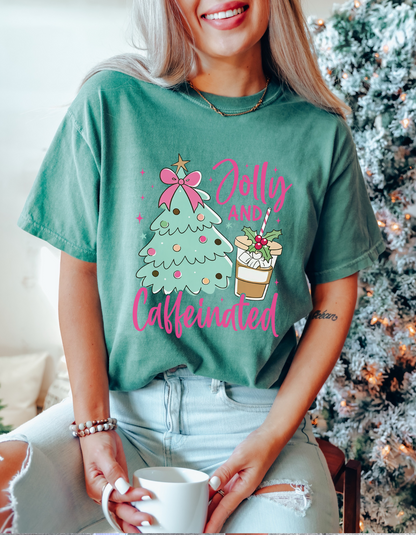 Jolly and caffeinated graphic tee