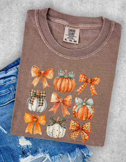 Pumpkin and bows tshirt