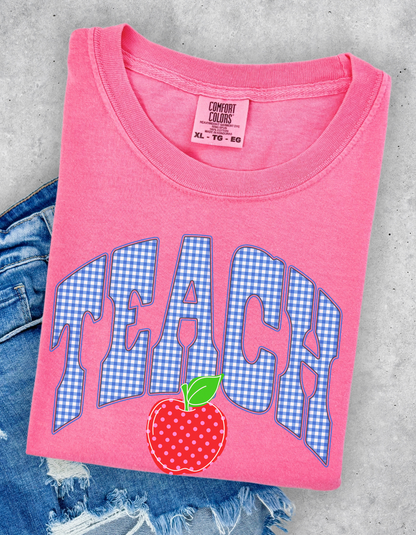 Gingham Teach Graphic Tee