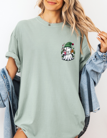 Christmas pocket ghost tee