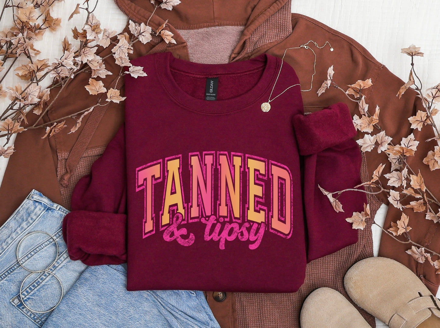Tanned and Tipsy Crewneck Sweater
