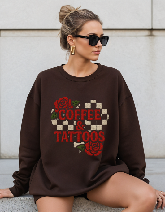 Coffee & Tattoos Crewneck Sweater
