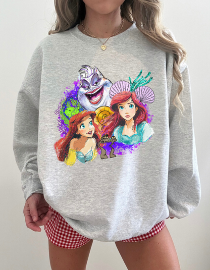 (Pre-order) Little Mermaid Collage Crewneck Sweater