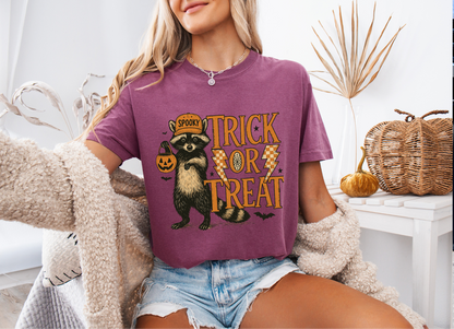 Trick or Treat Raccoon Graphic tee
