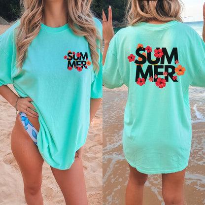 Summer Floral Graphic Tshirt