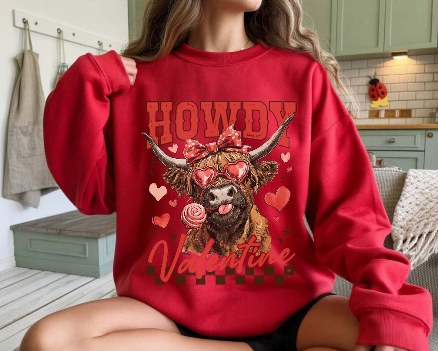 Howdy Valentine Crewneck Sweater
