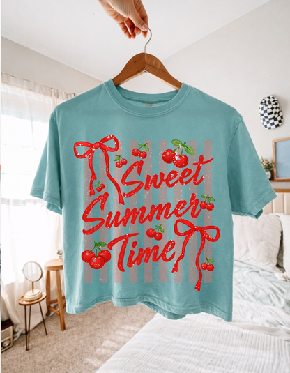 Sweet Summertime Cropped Boxy Tee