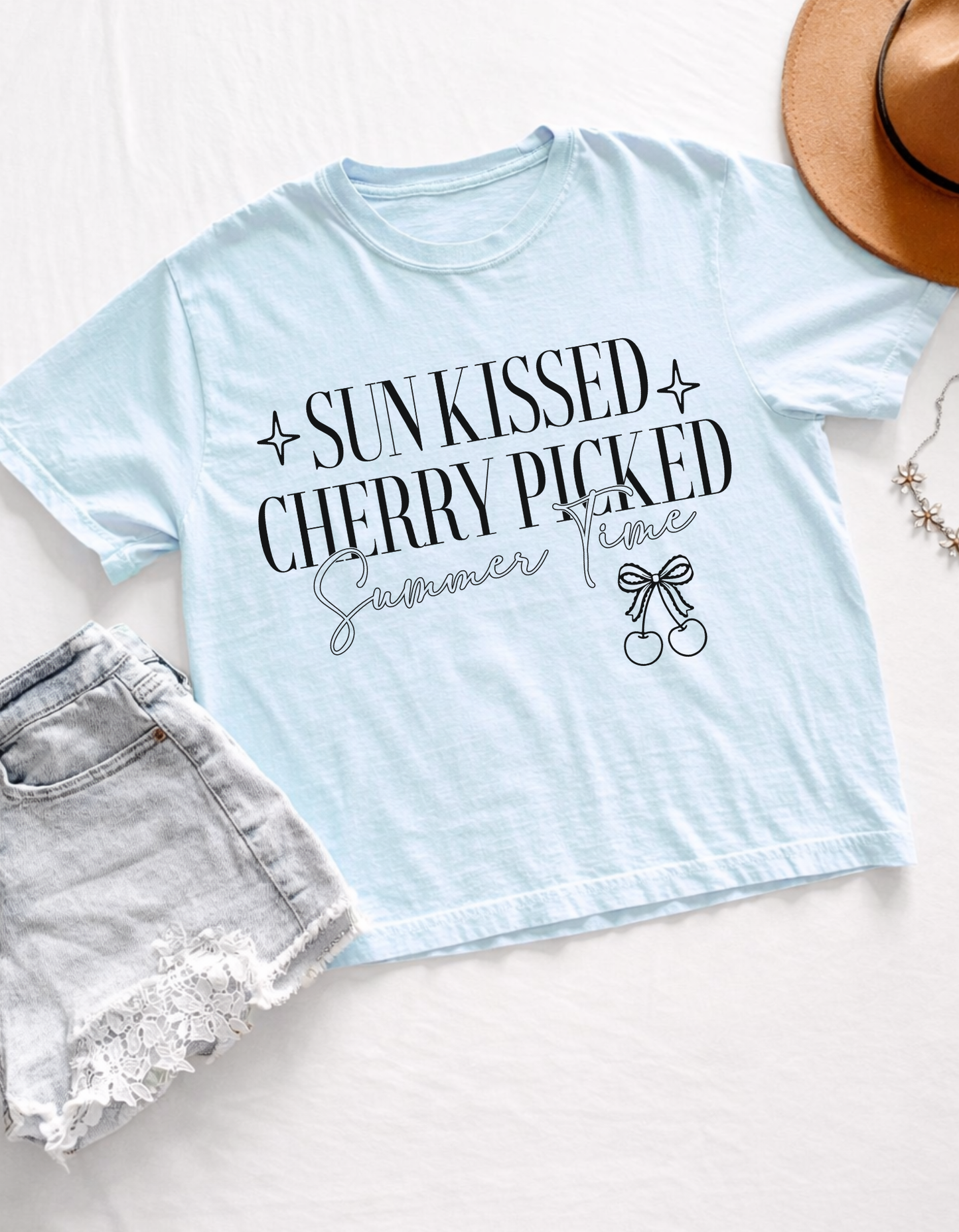Cherry Picked Cropped Boxy Tee