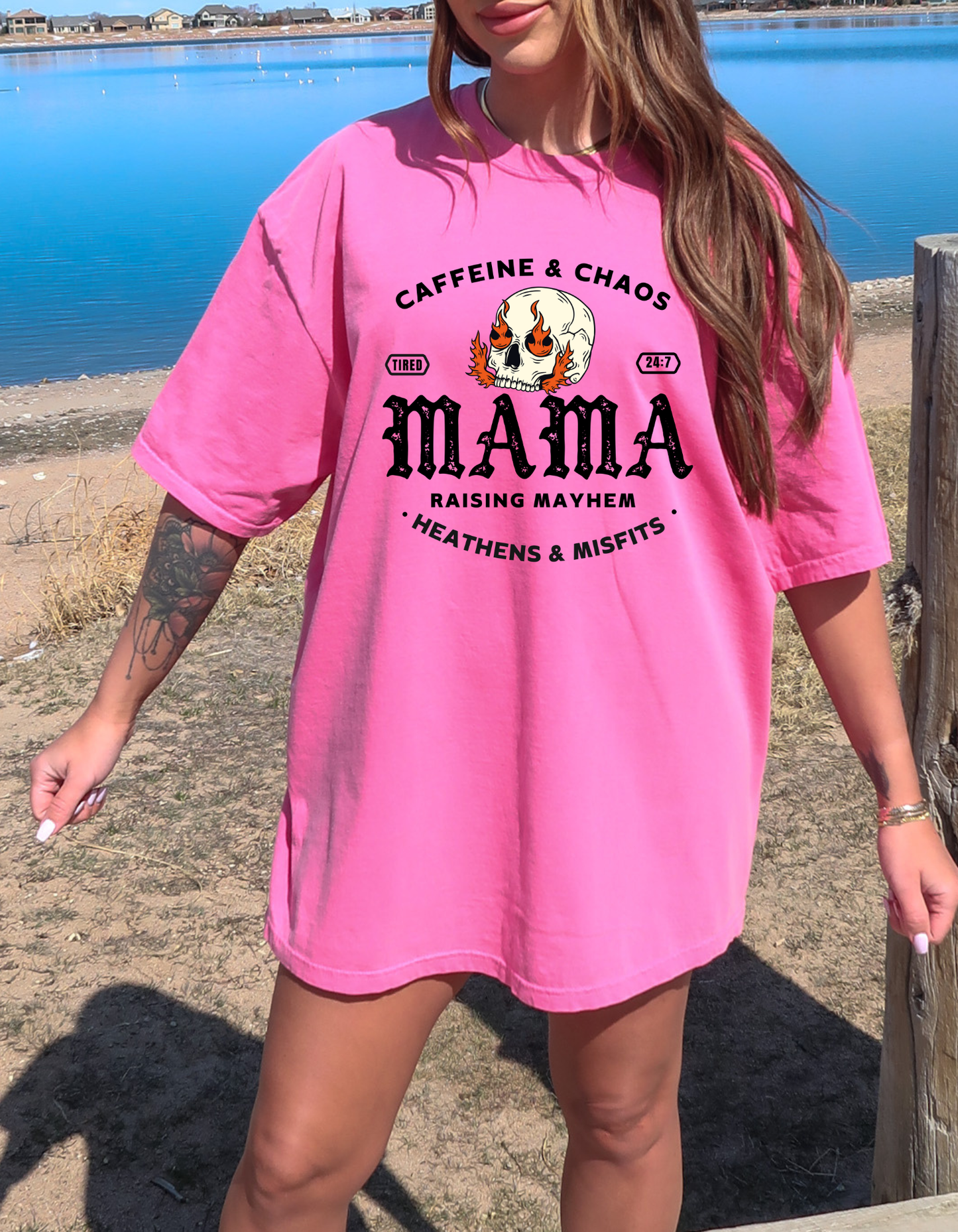Caffeine and chaos Mama Graphic Tee
