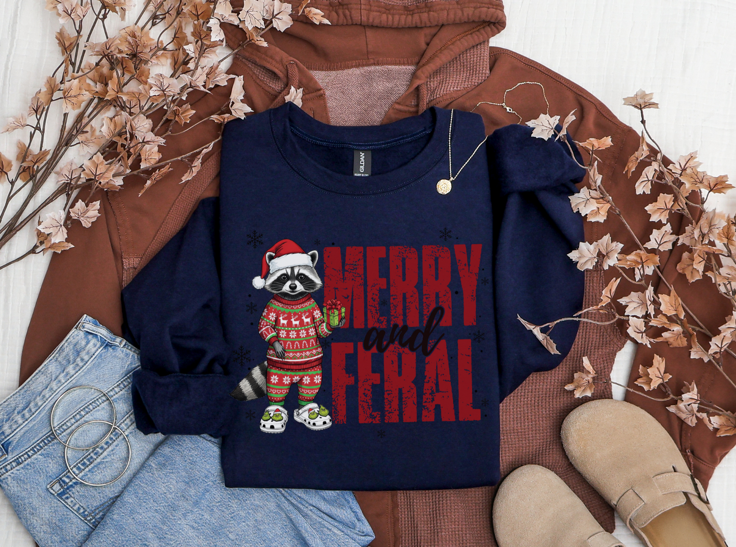 Merry and feral Crewneck sweater