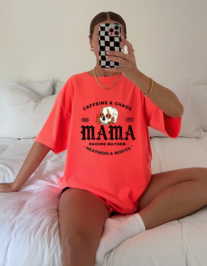 Caffeine and chaos Mama Graphic Tee