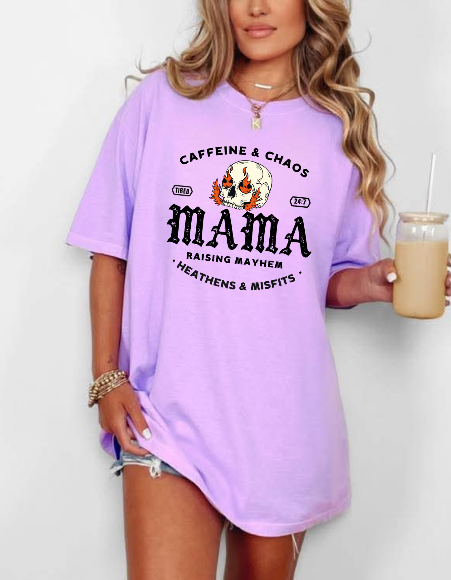 Caffeine and chaos Mama Graphic Tee