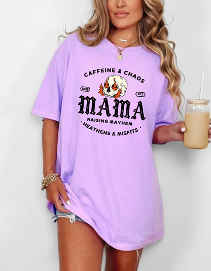 Caffeine and chaos Mama Graphic Tee