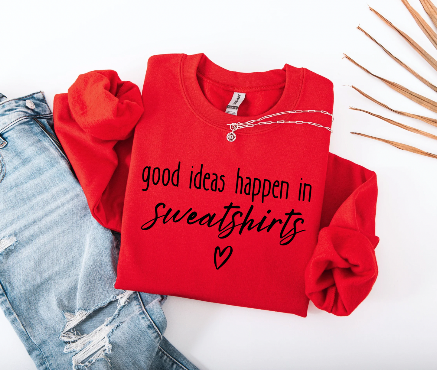 Good Ideas Happen in sweaters crewneck sweater