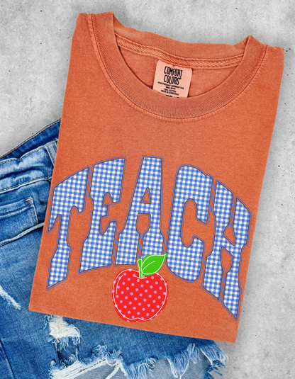 Gingham Teach Graphic Tee