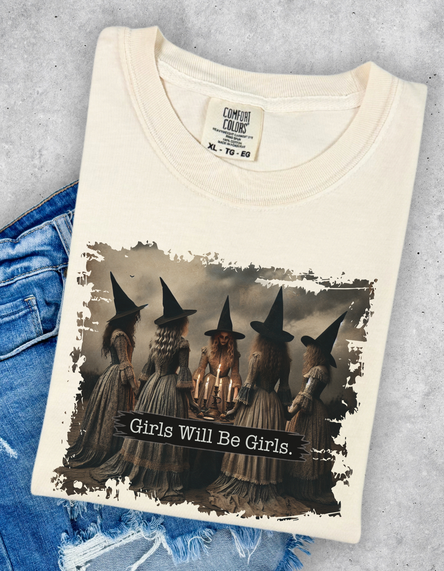 Girls will be girls witches graphic tee