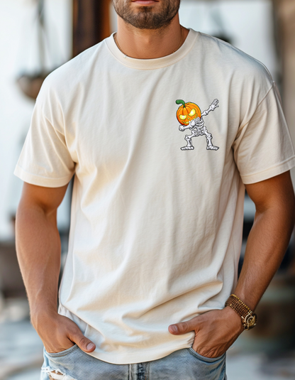Dabbing skeleton pocket tee
